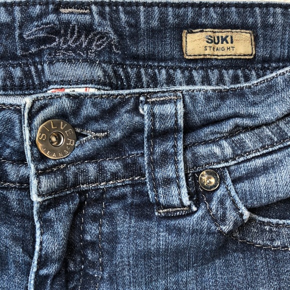 Silver Jeans Blue Suki Straight Leg Jeans Size 29 - Picture 5 of 13